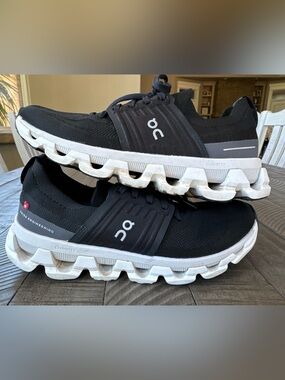 On Running Cloudswift 3 Black Knit Lace Athletic Running Shoes Women’s Size 9
